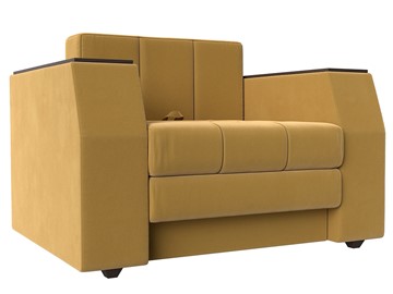 Кресло-кровать Атлантида, Желтый (Микровельвет) в Биробиджане