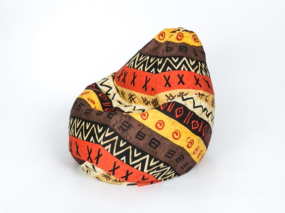 Кресло-мешок Груша среднее, жаккард, африкан в Биробиджане - изображение