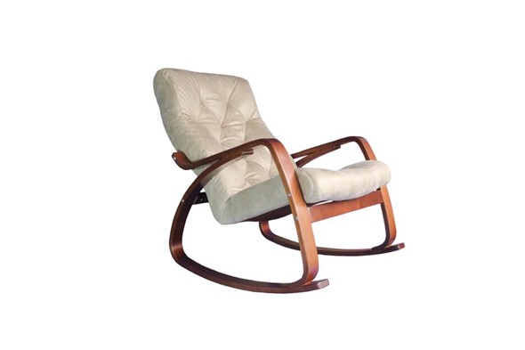 Кресло-качалка Гранд, замша крем в Биробиджане - изображение