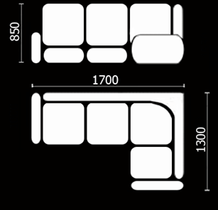 Угловой кухонный диван Нео КМ-01 (168х128 см.) в Биробиджане - предосмотр 3