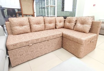 Кухонный диван Яшма 1 ДУ Весь в ткани Жаккард AFINA 06 в Биробиджане