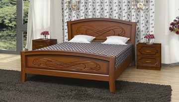 Спальная кровать Карина-16 (Орех) 90х200 в Биробиджане