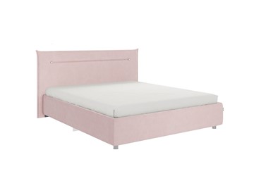 Кровать 2-спальная Альба 1.6, нежно-розовый (велюр) в Биробиджане