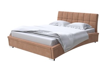 Спальная кровать Corso-1L 160x200, Микровелюр (Manhattan Брауни) в Биробиджане