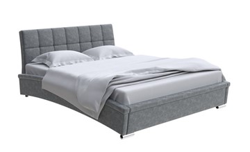 Кровать спальная Corso-1L 160x200, Велюр (Gratta 4 Серый космос) в Биробиджане