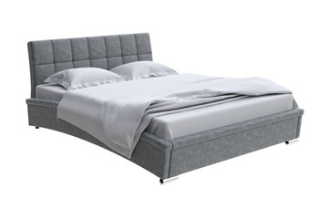Двуспальная кровать Corso-1L 180х200, Велюр (Gratta 4 Серый космос) в Биробиджане