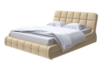 Спальная кровать Corso-6 140x200, Экокожа (Золотой перламутр) в Биробиджане