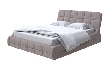 Двуспальная кровать Corso-6 140x200, Рогожка (Levis 25 Светло-коричневый) в Биробиджане