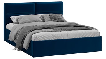 Кровать 2-спальная Глосс Тип 1 (Велюр Confetti Blue) в Биробиджане