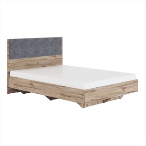 Кровать двуспальная Николь (мод.1.3) 1,6 серый текстиль, с ортопедическим основанием в Биробиджане