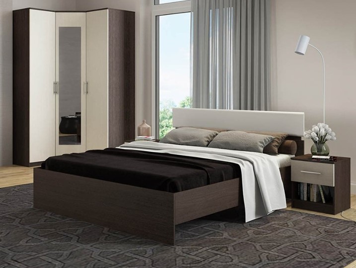 Кровать 2-спальная Светлана 1600, белый/дуб сонома в Биробиджане - изображение 2