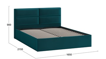 Двуспальная кровать с механизмом Глосс Тип 1 (Велюр Confetti Izumrud) в Биробиджане - предосмотр 1