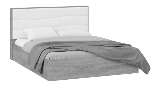 Кровать с механизмом двуспальная Миранда тип 1 (Дуб Гамильтон/Белый глянец) в Биробиджане - изображение