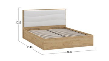 Кровать с подъемным механизмом Миранда тип 1 (Дуб крафт золотой/Белый глянец) в Биробиджане - предосмотр 1