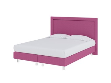 Спальная кровать London Boxspring Elite 140х200, Рогожка (Savana Berry (фиолетовый)) в Биробиджане