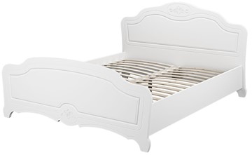 Полуторная кровать Лотос (Белый) 140х200 с основанием в Биробиджане - предосмотр 1