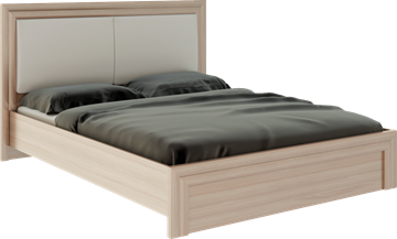 Двуспальная кровать Глэдис М31 (Шимо светлый/Белый текстурный) в Биробиджане