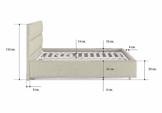 Спальная кровать Omega 180х190 с основанием в Биробиджане - изображение 2