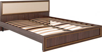 Двуспальная кровать Беатрис М10 с мягким изголовьем (Орех Гепланкт) в Биробиджане