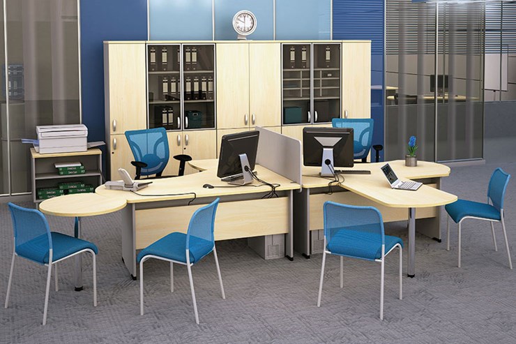 Офисный набор мебели Boston для 2 сотрудников по работе с клиентами в Биробиджане - изображение