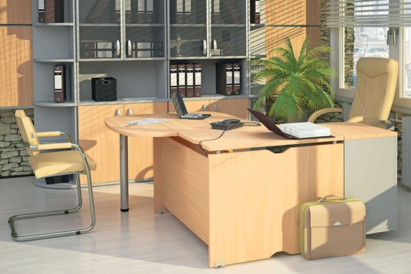 Офисный комплект мебели Милан для руководителя отдела в Биробиджане - изображение