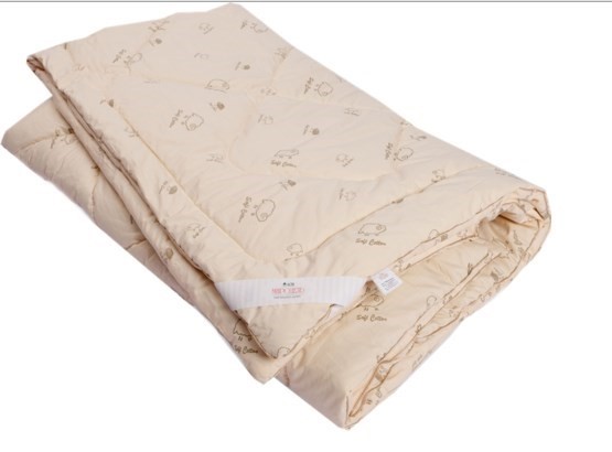 Одеяло Овечья шерсть, теплое, ПВХ, тик в Биробиджане - изображение