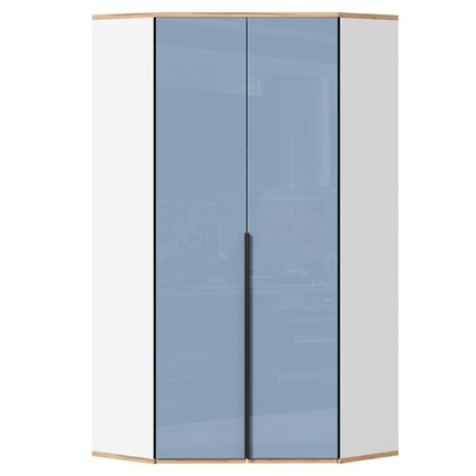 Угловой шкаф Урбан 528.060, белый/капри синий в Биробиджане - изображение