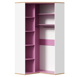 Угловой шкаф детский Урбан 528.060, белый/розовый в Биробиджане - предосмотр 3