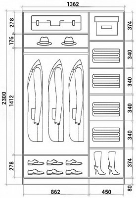 Шкаф-купе 2-дверный Хит-23-14-77-21, Абстракция №5, Ясень анкор светлый в Биробиджане - изображение 2