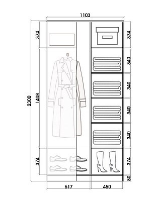 Детский угловой шкаф-купе Хит-У-23-4-77-17, Абстракция №1, Белый в Биробиджане - изображение 2