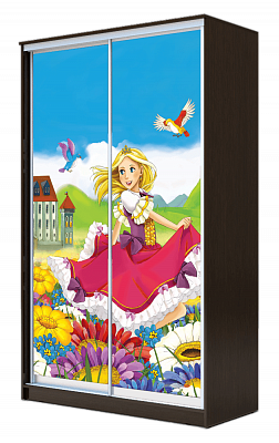 Детский шкаф-купе ХИТ 23-4-17-77-11, Принцесса, венге в Биробиджане - изображение