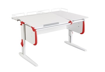 Детский стол-трансформер Дэми 1/75-40 (СУТ.25) + Polka_z 1/600 (2шт) белый/серый/Красный в Биробиджане