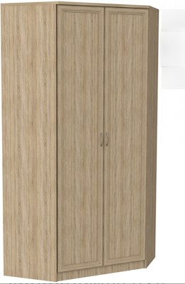 Распашной шкаф 403 несимметричный, цвет Дуб Сонома в Биробиджане - изображение