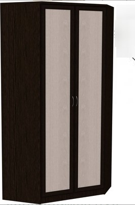 Распашной шкаф 403 несимметричный, цвет Венге в Биробиджане - изображение