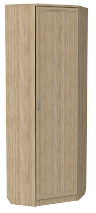 Распашной шкаф 402 угловой со штангой, цвет Дуб Сонома в Биробиджане - изображение