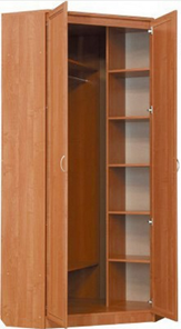 Распашной шкаф 401 угловой со штангой, цвет Венге в Биробиджане - предосмотр 1