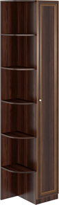 Угловой шкаф-стеллаж Беатрис М14 правый (Орех Гепланкт) в Биробиджане - предосмотр