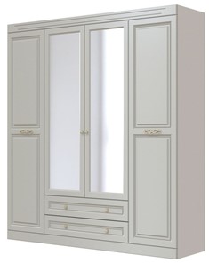 Шкаф четырехдверный в спальню Олимп ШР-4 (Фисташковый) 2 зеркала в Биробиджане