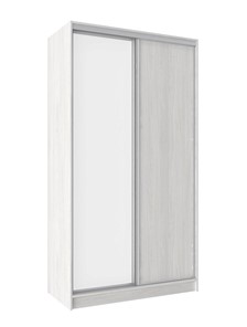 Шкаф 2-х дверный 1200 Домашний Зеркало/ЛДСП, Ясень Анкор светлый в Биробиджане