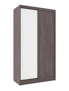 Шкаф 1200 Домашний Зеркало/ЛДСП, Ясень Анкор темный в Биробиджане