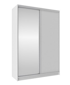 Шкаф 1600 Домашний Зеркало/ЛДСП, Белый в Биробиджане