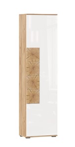 Шкаф одностворчатый Фиджи с декоративными накладками 659.300, Дуб Золотой/Белый в Биробиджане