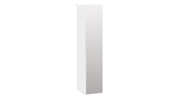 Шкаф для белья с 1 зеркальной дверью Порто (580) СМ-393.07.002 (Белый жемчуг/Белый жемчуг) в Биробиджане