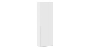 Одностворчатый угловой шкаф Порто (366) СМ-393.07.231 (Белый жемчуг/Белый софт) в Биробиджане