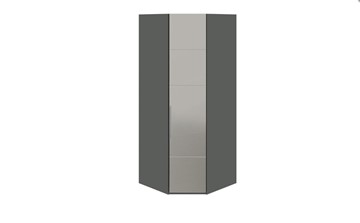 Угловой шкаф Наоми с зеркальной правой дверью, цвет Фон серый, Джут СМ-208.07.07 R в Биробиджане - предосмотр