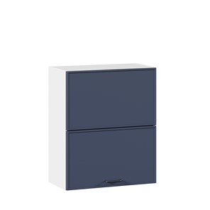 Горизонтальный настенный шкаф 600 комбинированный Индиго ЛД 298.970.000.125, Белый/Тёмно-синий в Биробиджане