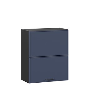 Навесной горизонтальный шкаф 600 комбинированный Индиго ЛД 298.970.000.167, Чёрный/Тёмно-синий в Биробиджане