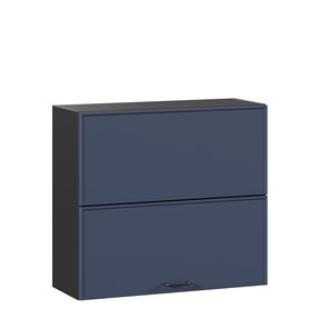 Настенный горизонтальный шкаф 800 Индиго ЛД 298.980.000.168, Чёрный/Тёмно-синий в Биробиджане