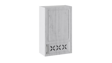 Навесной кухонный шкаф Прованс (Белый глянец/Санторини светлый) правый В_96-60_1ДРД(R) в Биробиджане