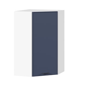 Шкаф кухонный угловой высокий Индиго ЛД 298.620.000.117, Белый/Тёмно-синий в Биробиджане